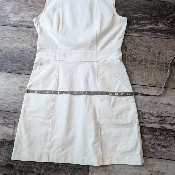 Theory White Sleeveless Sheath Midi Dress - Picture 9 of 10